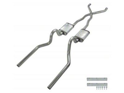 Pypes Turbo Pro Crossmember-Back Exhaust System with X-Pipe (65-70 Mustang Convertible)