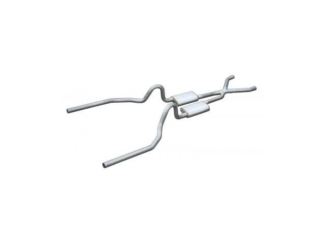 Pypes Violator Crossmember-Back Exhaust System with X-Pipe (65-70 Mustang Coupe, Fastback w/o Staggered Shocks)