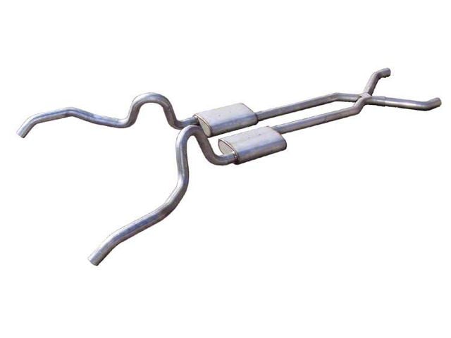 Pypes Crossmember-Back Exhaust System with X-Pipe (62-67 Chevy II)