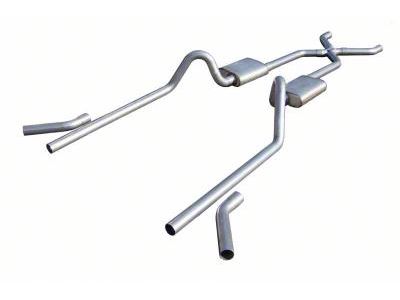 Pypes Pocket Kit Street Pro Crossmember-Back Exhaust System with X-Pipe (55-57 V8 150 Hardtop, Sedan, 210 Hardtop, Sedan, Bel Air Hardtop, Sedan)