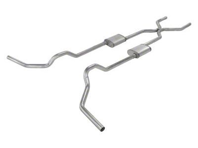 Pypes Race Pro Crossmember-Back Exhaust System with Catalytic Converters H-Pipe; Side Exit (75-87 C10)