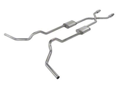 Pypes Turbo Pro Crossmember-Back Exhaust System with Catalytic Converters X-Pipe; Side Exit (75-87 C10)