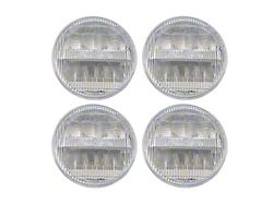 Quake LED Classic Tech Series 5.75-Inch LED Headlights with RGB Accent; Chrome Housing; Clear Lens (60-80 Corvette C1, C2, C3 & C4)