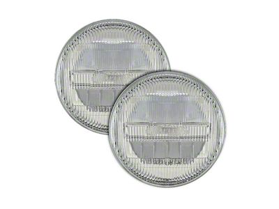 Quake LED Classic Tech Series 7-Inch LED Headlights with RGB Accent; Chrome Housing; Clear Lens (70-76 Firebird)