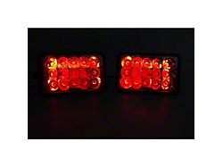 Quake LED Tempest 4x6-Inch High/Low RG Accent LED Headlight; Chrome Housing; Clear Lens (77-81 Firebird)