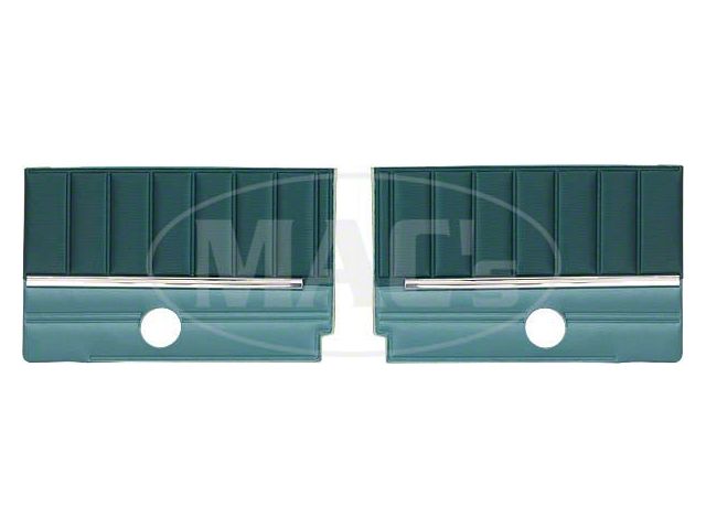 Quarter Trim Panels - Falcon Futura Convertible - 2 Tone Turquoise L-2929 With L-3097 Inserts