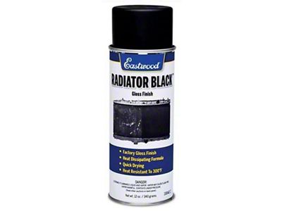 Radiator Black Spray Paint,Gloss, 12 OZ