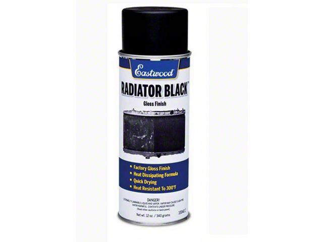 Radiator Black Spray Paint,Gloss, 12 OZ