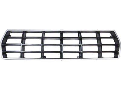 Radiator Grille Insert - Plastic - Bright Argent With Charcoal Gray Inner