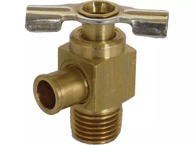 Petcock, Right Angle Outlet, Brass