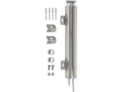 Radiator Water Overflow Tank - Polished Stainless Steel - 13 Long - 1-1/4 Pint Capacity (60-69 Comet; 60-70 Falcon)