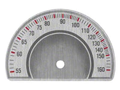 Radio Face Plate - Gray Background - 1/2 Round - 35 - Early36 - Ford