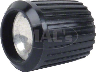 Radio Knob, Black, For Split Shaft On Radio, Fairlane, Late 1962-1963 (Late 1962)