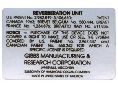 Radio Reverberation Unit Decal - Mercury