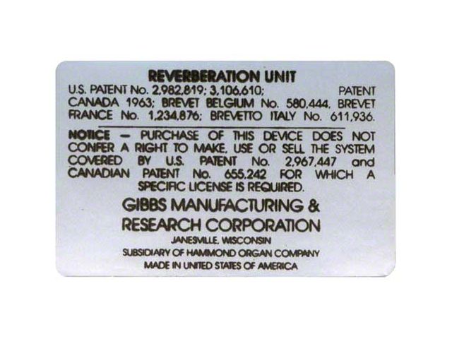 Radio Reverberation Unit Decal - Mercury