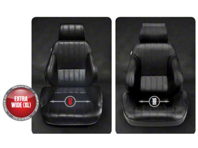 Rally Recliner Bucket Seat, Left, Black Extra Wide