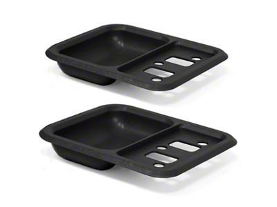 Inside Door Handle Cups; Black (68-69 Ranchero)