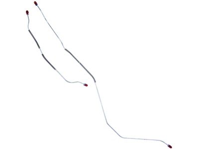 Rear Axle Brake Lines, Stainless Steel, 2-Piece, 8 Rear End, Fairlane, 1969 (8 Rear End)