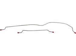 Rear Axle Brake Lines, Stainless Steel, 6 Cylinder, Comet, Falcon, 1964-1965