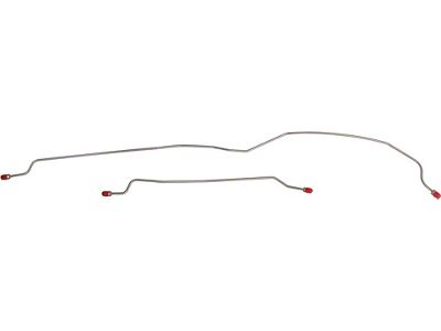 Rear Axle Brake Lines, Stainless Steel, 6 Cylinder, Comet, Falcon, 1964-1965