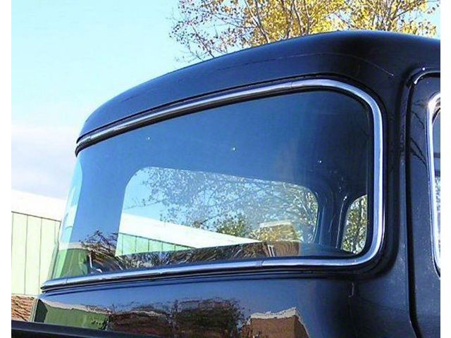 Rear glass, big back curved glass laminated - 1956 Ford Truck, F-series - Clear (F-series)