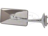 Rectangular Stainless/Chrome Door Edge Outside Mirror