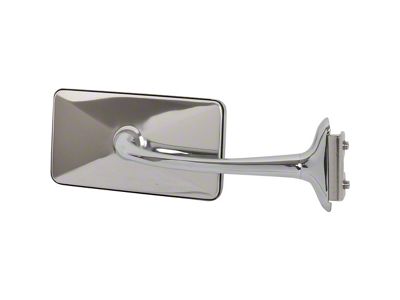 Rectangular Stainless/Chrome Door Edge Outside Mirror
