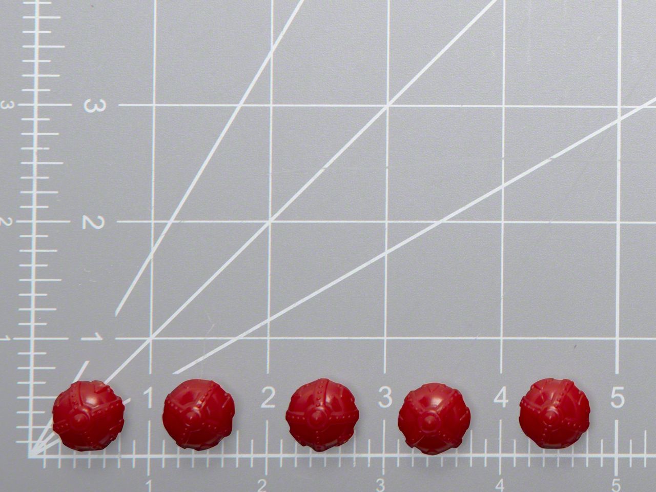 Ecklers Red Crown Plastic Tire Valve Stem Cap Set, 5 Pieces (64-73