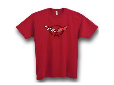 Red Distressed C5 Logo Shirt