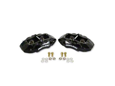 REKUDO JL8 Front Brake Calipers; Black (65-82 Corvette C2 & C3 w/ JL8 Brake System)
