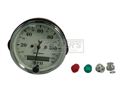 Auto Meter Old Tyme White Series 3-1/8-Inch Programmable Speedometer; 0-120 MPH