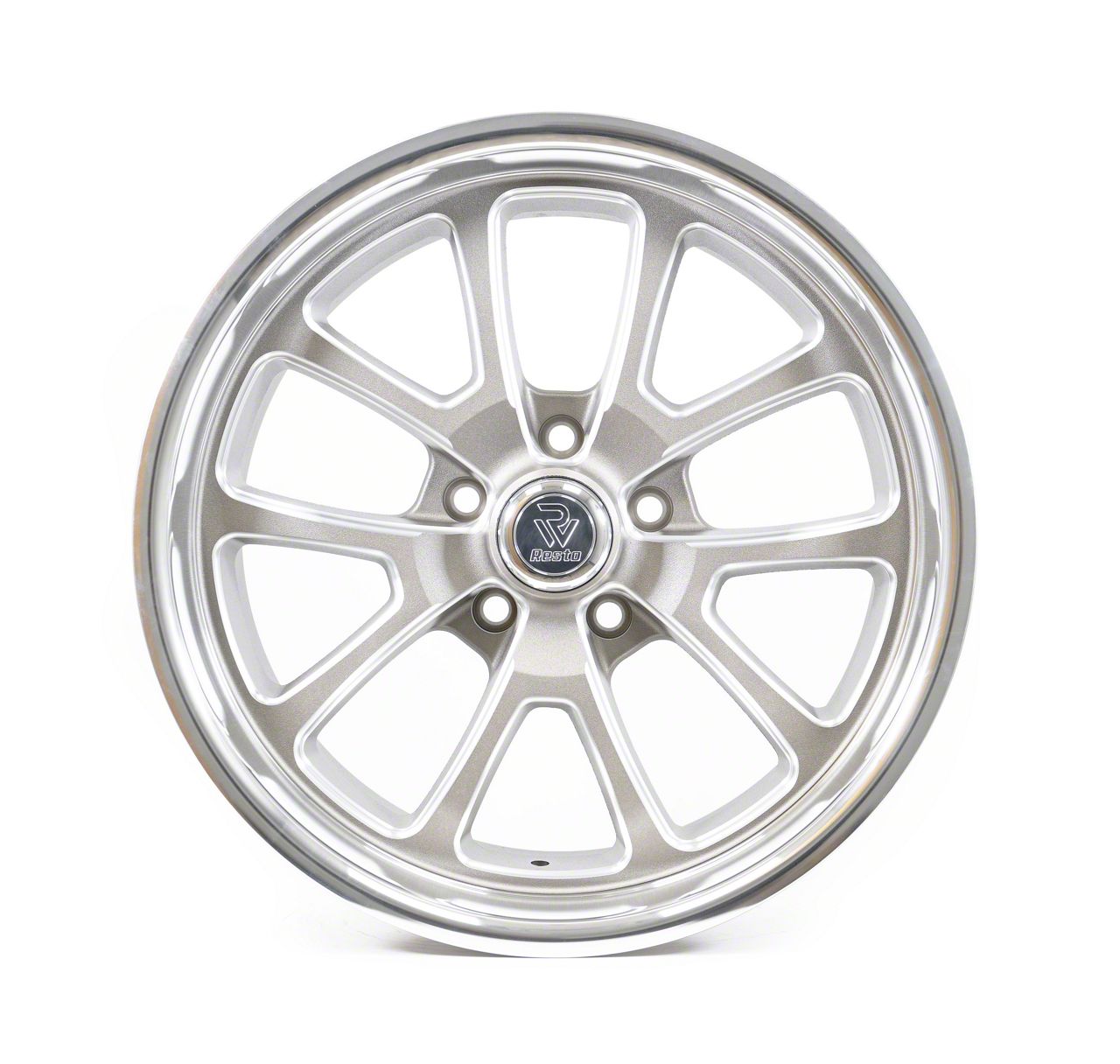 Resto Vintage Wheel Co Ecklers Laguna Texture Gun Metal Center with ...