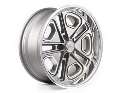 Resto Vintage Wheel Co Del Ray Texture Gun Metal Center with Milled Window Diamond Cut Lip Wheel; 17x8; 1mm Offset (53-62 Corvette C1)