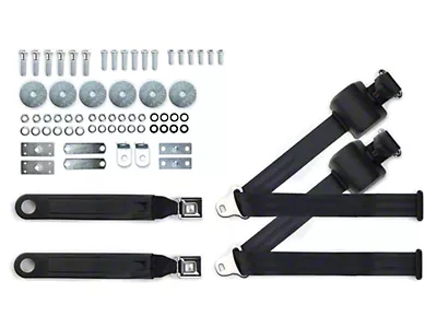 Drake Muscle Cars Seat Belts 2 Point Push Button 67-73 Mustang Drake Muscle Cars Seat Belts 2 Point Push Button 67-73 Mustang