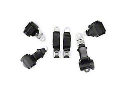 RetroBelt Retractable Shoulder Push-Button Bucket Seat Belt Kit with Dual Retractors (72-73 Corvette C3)