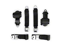 RetroBelt Retractable Shoulder Push-Button Bucket Seat Belt Kit with Single Retractors (70-73 Corvette C3)