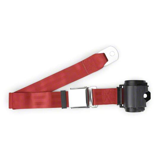 小物 Rosen Kreuz RKGEEK BELT RetroBelt Ecklers 2-Point Retractable Lap Belt with Chrome