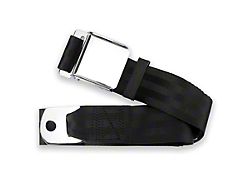 RetroBelt 2-Point Lap Belt with Chrome Aviation Style Buckle and Hardware Kit; 75-Inch Long (Universal; Some Adaptation May Be Required)