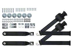 RetroBelt 3-Point Retractable Lap and Shoulder Seat Belts with Push-Button Buckles for Bucket Seats (64-73 Mustang)