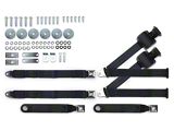 RetroBelt 3-Point Retractable Lap and Shoulder Seat Belts with Push-Button Buckles for Bench Seats (55-57 150, 210, Bel Air, Nomad)