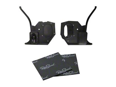 RetroSound Kick Panels with Deluxe Speakers and Sound Dampening; Black (70-81 Camaro)
