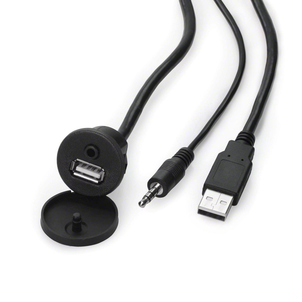 Computer Inputt Extension RetroSound Ecklers USB/AUX Input Extension Cable; Black USBPORT