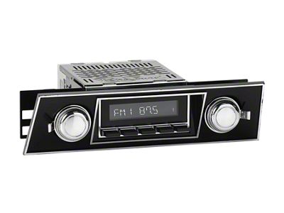 RetroSound RetroRadio Motor 1 Radio with Chrome Face, Black Push Buttons, Installation Faceplate and Knobs (67-68 Firebird)
