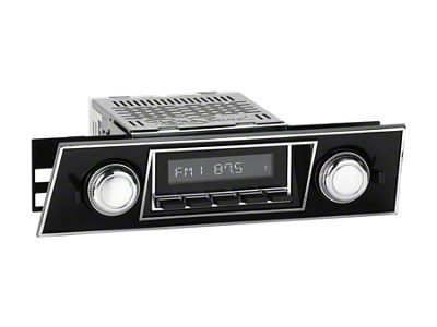 RetroSound RetroRadio Motor 1 Radio with Chrome Face, Black Push Buttons, Installation Faceplate and Knobs (67-68 Firebird)