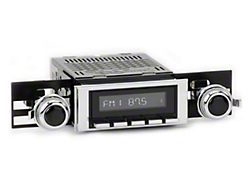RetroSound RetroRadio Motor 1 Radio with Chrome Face, Chrome Bezel and Black Dot Metal Knobs (1969 Firebird)