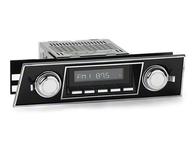 RetroSound RetroRadio Motor 2 Radio with Black Face, Chrome Push Buttons, Installation Bezel and Knobs (67-68 Firebird)