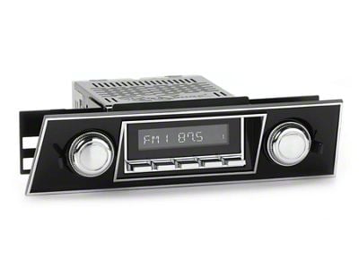 RetroSound RetroRadio Motor 2 Radio with Chrome Face, Chrome Push Buttons, Installation Faceplate and Knobs (67-68 Firebird)