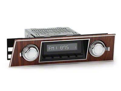 RetroSound RetroRadio Motor 4 Radio with Black Face, Black Push Buttons, Installation Faceplate and Knobs (67-68 Firebird)