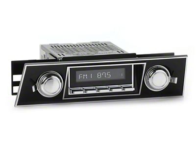 RetroSound RetroRadio Motor 4 Radio with Chrome Face, Chrome Push Buttons, Installation Faceplate and Knobs (67-68 Firebird)