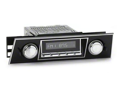 RetroSound RetroRadio Motor 4 Radio with Chrome Face, Chrome Push Buttons, Installation Faceplate and Knobs (67-68 Firebird)